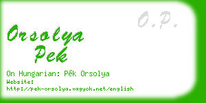 orsolya pek business card